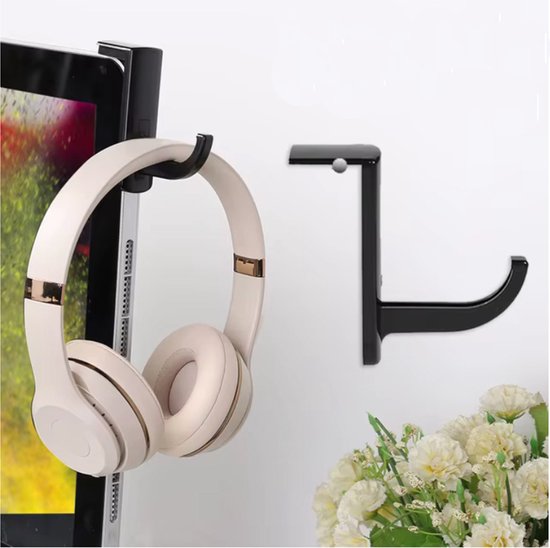 Kwmobile Kunststof Hoofdtelefoonhouder Voor Headset / Overear Headphone Houder Hoofdtelefoonstandaard Bureau Zwart 2705404601