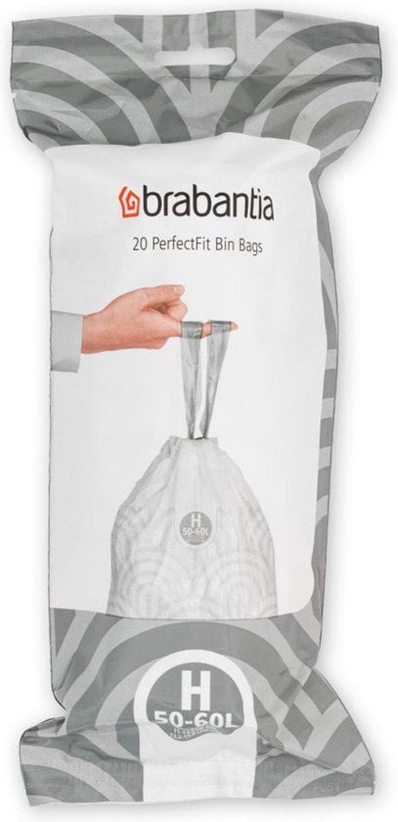 Brabantia Perfectfit Afvalzak Code H 50-60L 20 Stuks