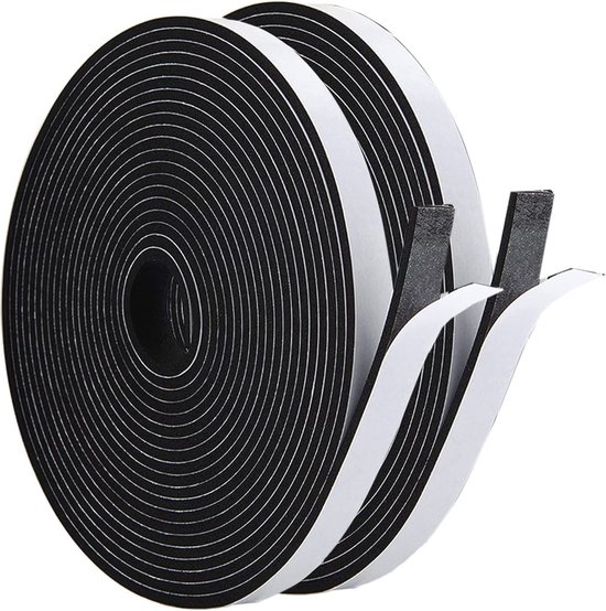 Afdichtingstape, zelfklevend, voor deuren en ramen, afdichtingstape, van schuimrubber, waterdicht, 25 x 3 mm, 12 meter
