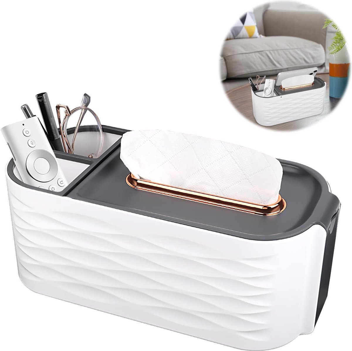 Goodivery ® Stijlvolle Rechthoekige Doos voor Cosmetische Doekjes en Tissues in de Badkamer