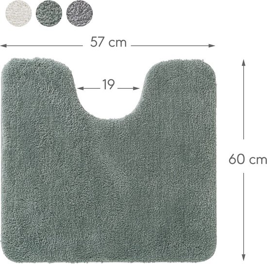 Sealskin Cosima - Toiletmat 57x60 cm - 100% gerecycled Polyester - Groen