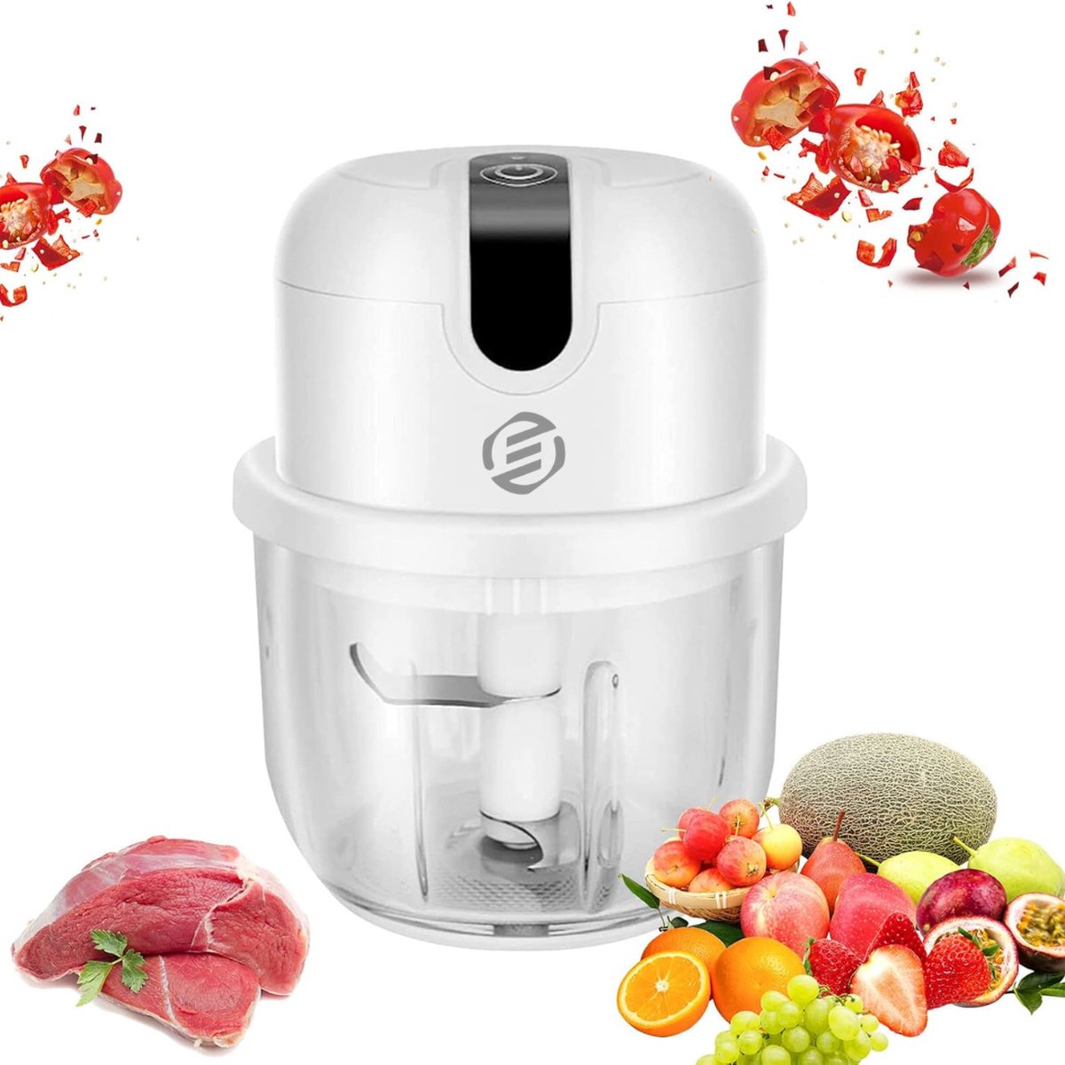 Equivera Hakmolen - Food Processor - Food Chopper - Groentesnijder - Hakmolens - Groente Chopper - Keukensnijder - Etensnijder - Keuken Accessoires