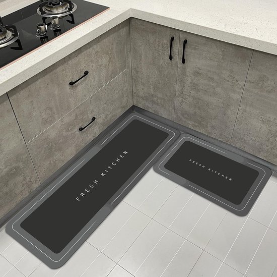 Keukentapijt, loper, antislip keukenloper, 2 stuks Stedelijke