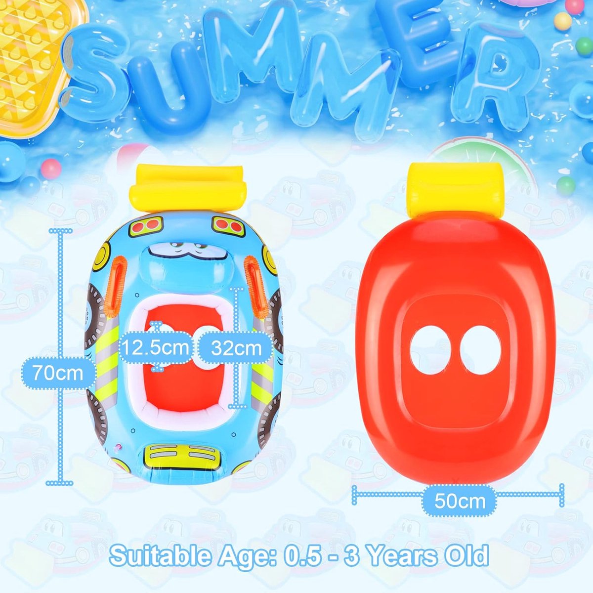 Bouée pour Bébé, Style de Voiture Bouée Siège De Piscine Bouée