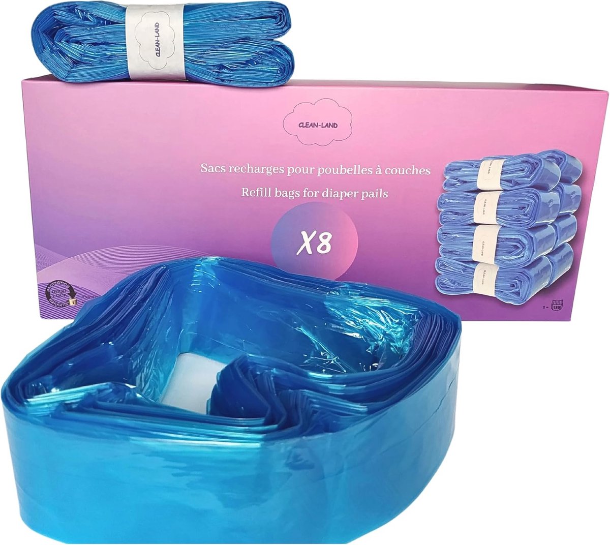 Goedkoopste Navulfolie voor Luieremmer 8-Pak - Duurzame geurbeheersing en kostenbesparing