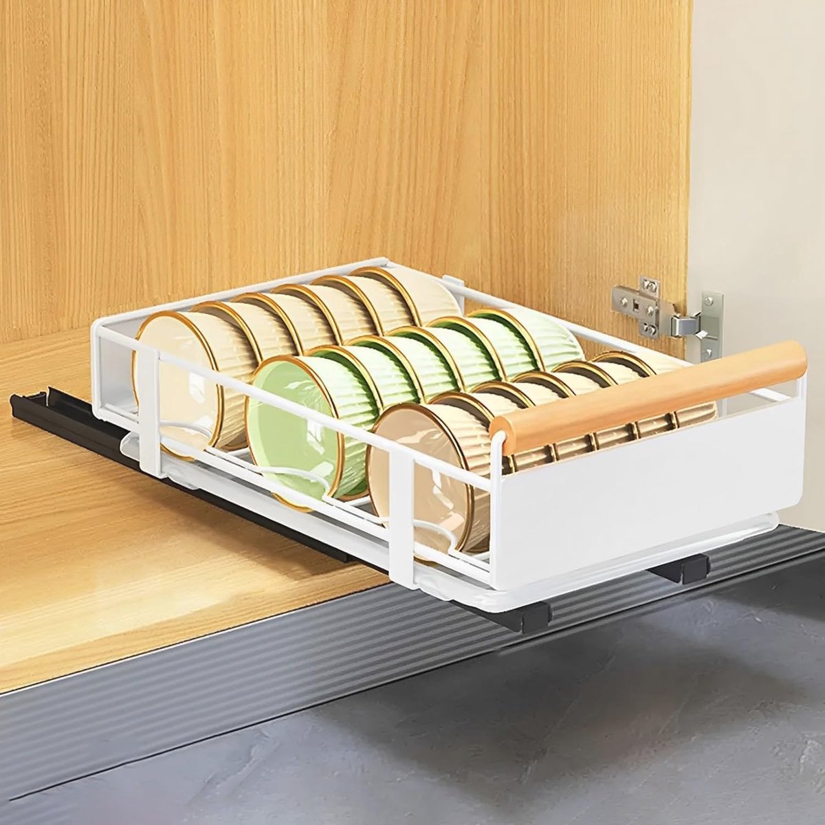 Goedkoopste Ruimtebesparend Afdruiprek voor Servies - Drooghouder met Houten Handvat (41 x 26 x 13 cm