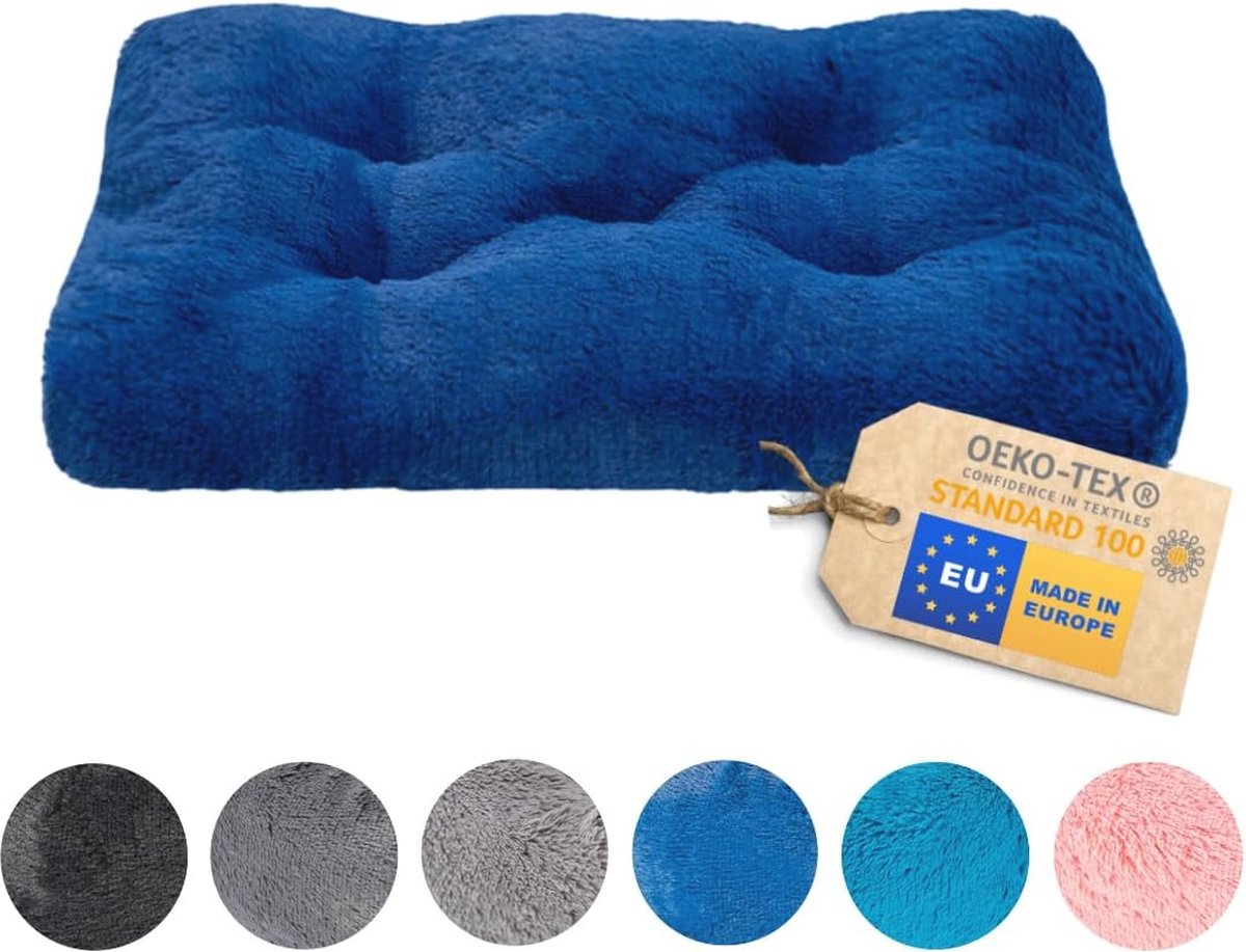 Hondenbed en Kattenbed - Comfortabel Rechthoekig Pluizig Kussen | Machinewasbaar | Perfect voor Grote, Middelgrote en Kleine Honden