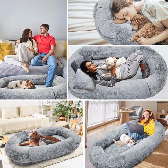 TrendPet VitaBed Style Orthopedisch Hondenbed - Bruin Kunstleer Met Pluizige Binnenkant, 60x50cm