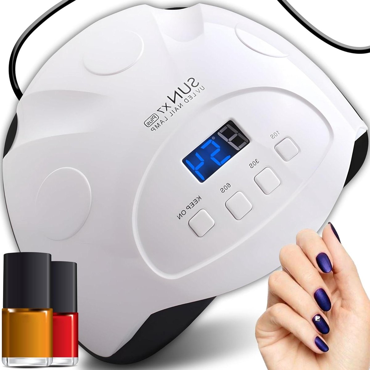 Goedkoopste 14W Nail Dryer with 10/30/60/99s Timer LCD Screen - Sensor Infrared LED UV Lamp for Nails - Curing Tool for Finger/Toenail Gel - Nail Gel Nails - Suitable for Nail White