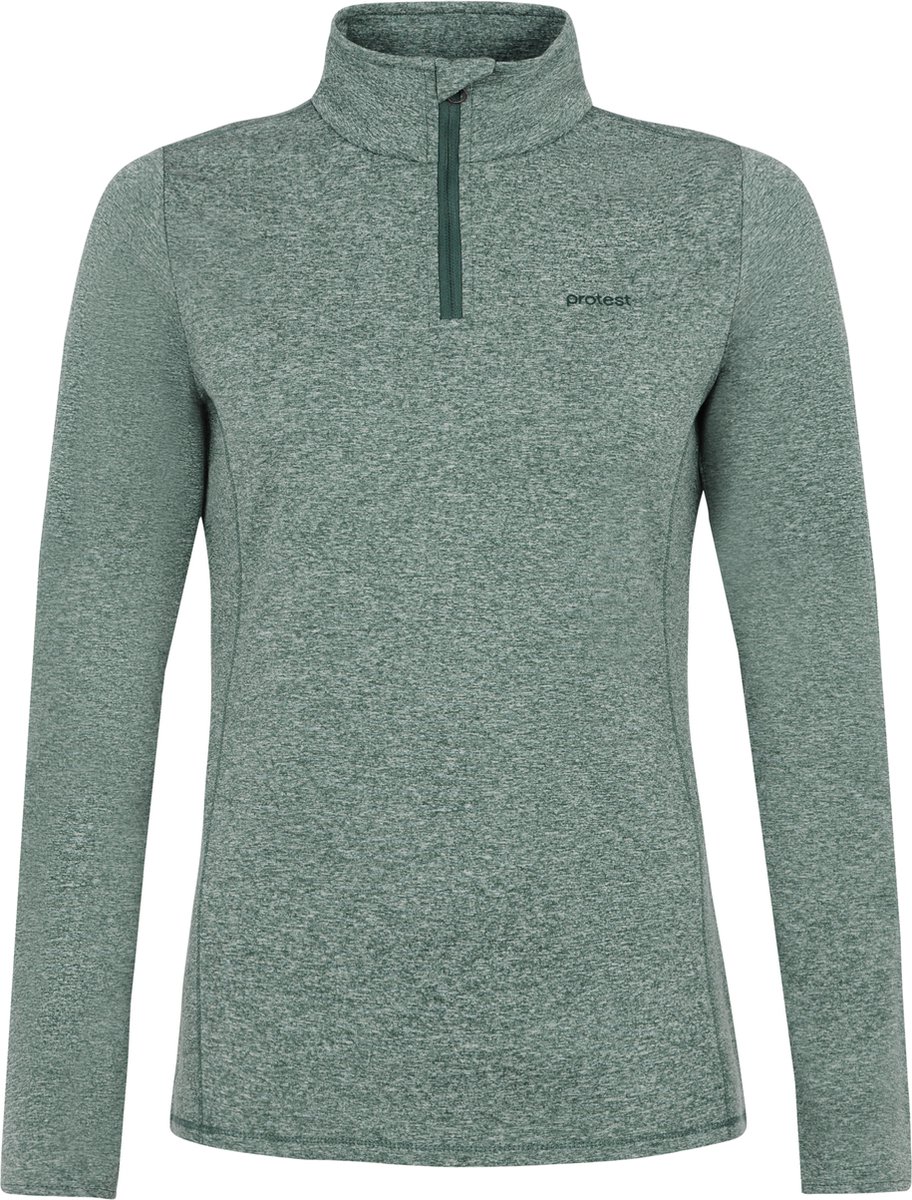 Protest Refabrizm – Skipully Dames – Lange mouwen – 1/4 rits Evergreen