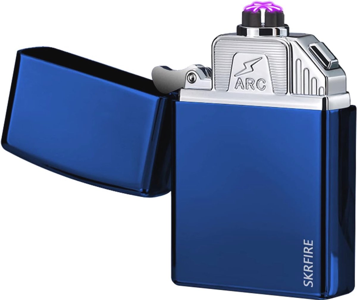 Goedkoopste Winddichte Oplaadbare USB Aansteker met Triple Arc en LED Batterij Indicator - Ideaal voor Buitenactiviteiten