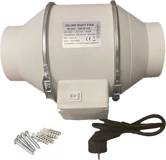 Stille Buisventilator 320 M³/u EINTTAX 150 Mm Buisventilator – Stille Inline Afzuiger Voor Badkamer, Keuken, Garage Badkamerventilator 100mm Stille Buisventilator 320 M³/u EINTTAX 150 Mm Buisventilator – Stille Inline Afzuiger Voor Badkamer, Keuken, Garage Badkamerventilator 100mm