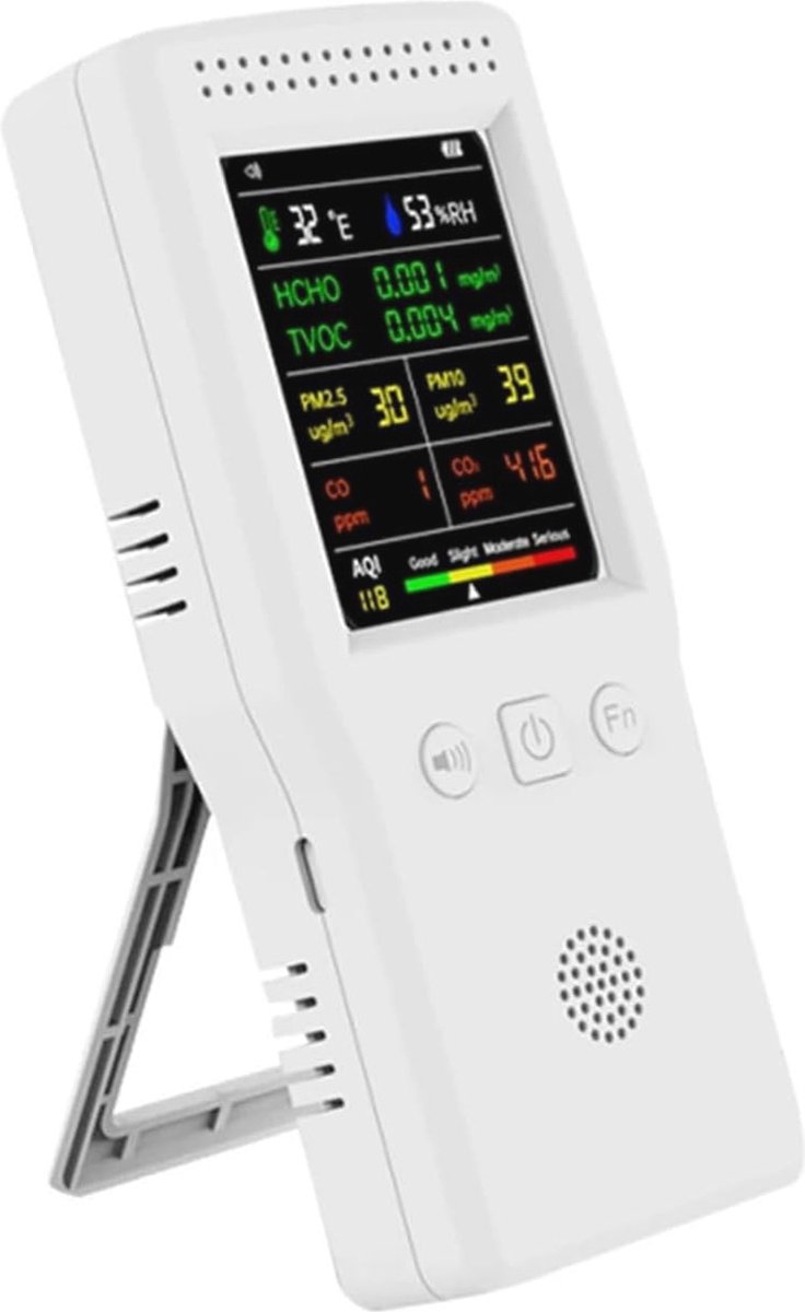 9-in-1 Luchtkwaliteitsmeter met Temperatuur- en Vochtigheidssensor