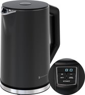 Bol.com KitchenBrothers Waterkoker - Elektrisch - 15L - 2200W - Instelbare Temperatuurregeling - Dubbelwandig - Waterkoker RVS -... aanbieding