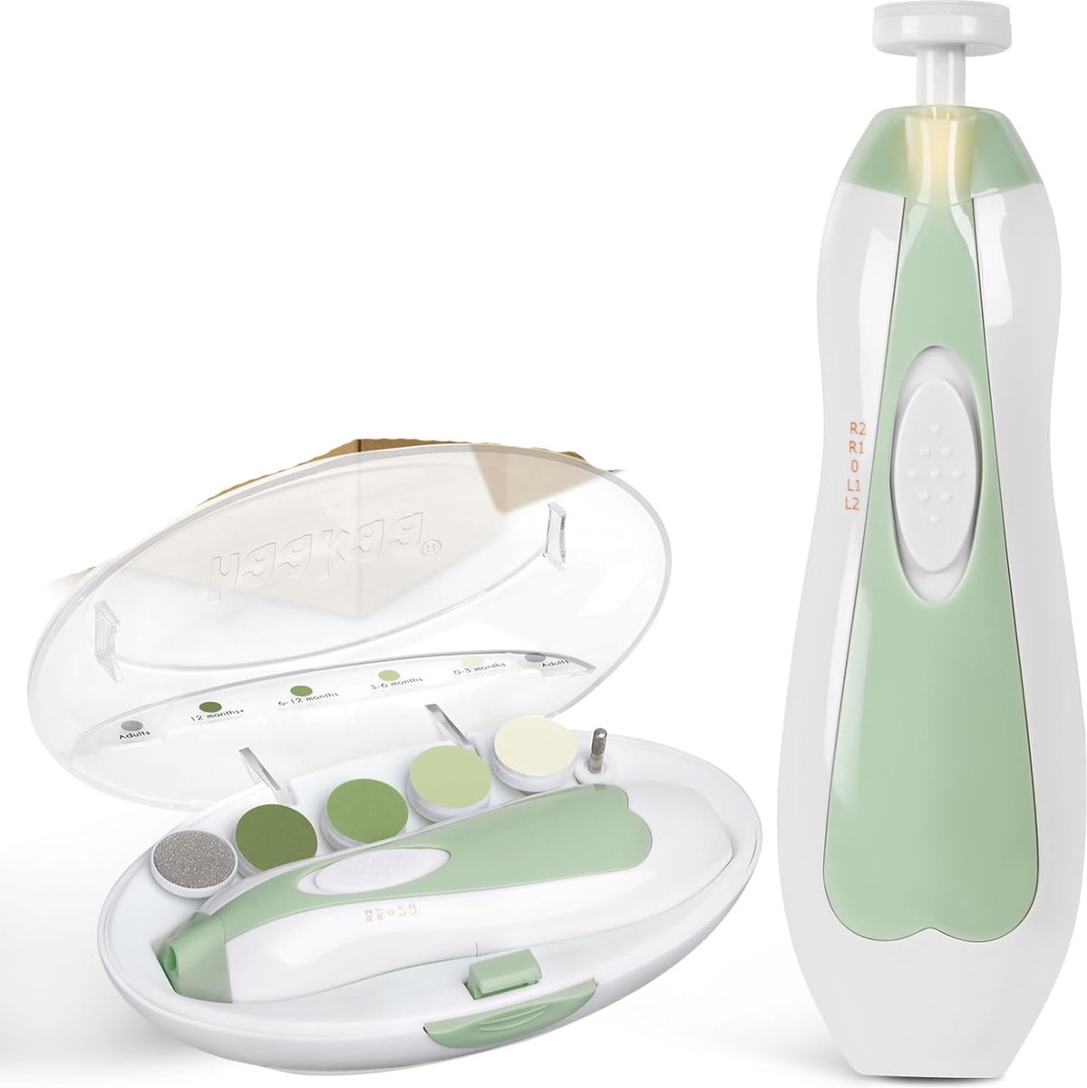 Goedkoopste Baby Nageltrimmer Elektrisch Kit - 4 Extra Vervangende Pads - Nagelverzorging voor Pasgeborenen, Peuters en Volwassenen - Vingernagels en Teennagels Verzorging - Nieuwe Combo