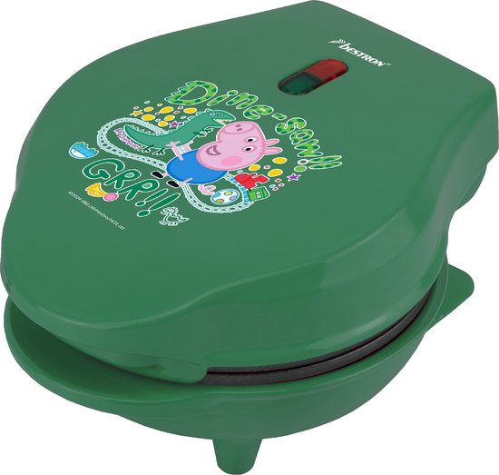 Bestron Wafelijzer - APP500G - 550W - Peppa Pig mini wafel - George - Groen — afbeelding 2