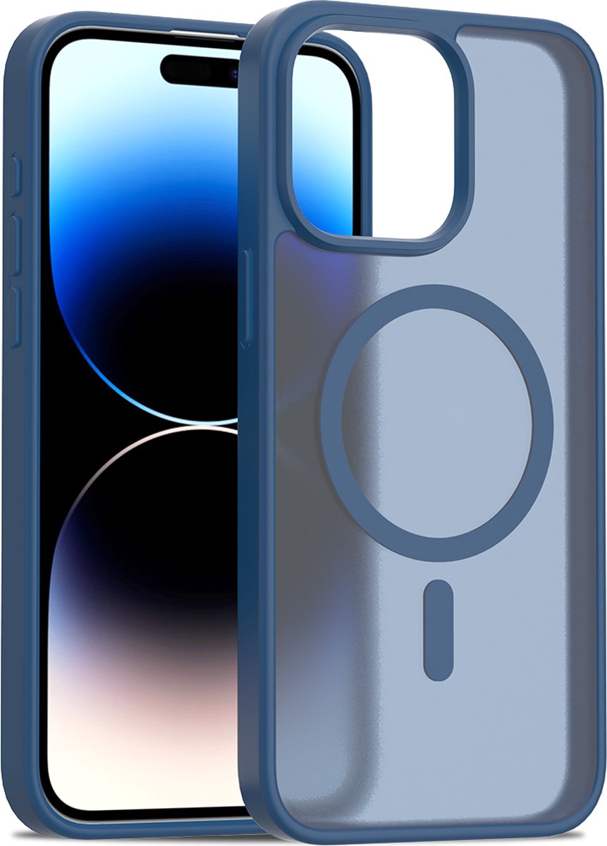 iPhone 15 Pro Max hoesje - Magsafe compatibel - Blauw