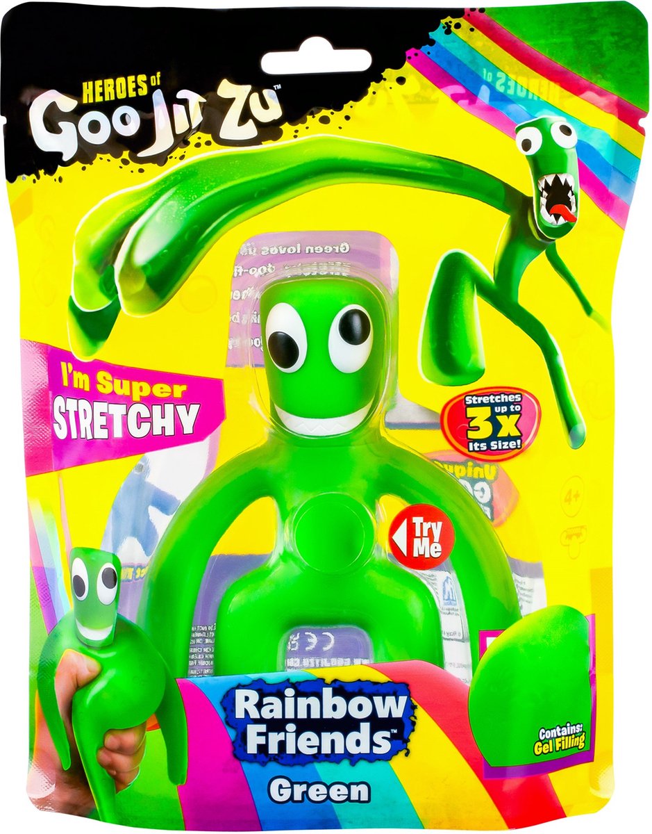 Goo Jit Zu Heroes of rainbow friends - green - stretch figuur