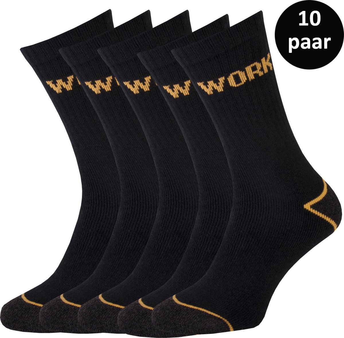 WeirdoSox | 10 paar | Work socks | Werksokken | Zwart | Maat 43/46