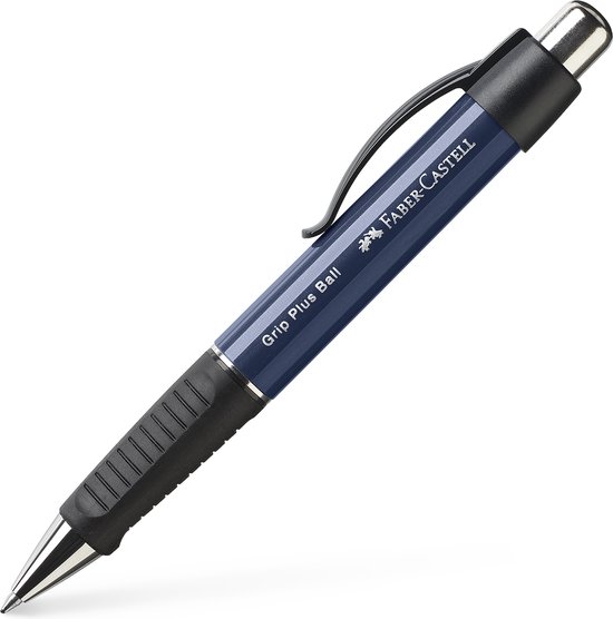 Faber-Castell balpen - GRIP Plus - blauw metallic - schrijfbreedte M - FC-140732