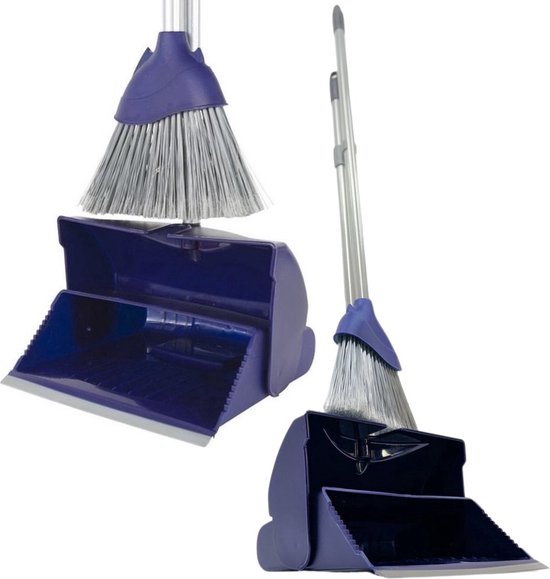Synx Tools Coco bezem 30cm en Stoffer en Blik met lange steel 95 cm- Bezem - Cocosharen - Zaalveger - stoffer - Kunststof - Hotel Stoffer Blik set - Stoffer en blik sluitend model - Schoonmaakartikelen van Synx Tool — afbeelding 2