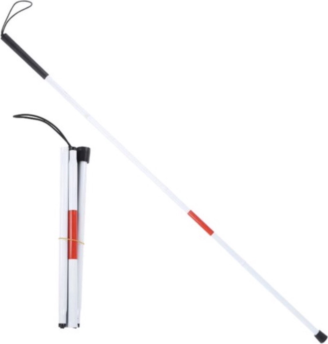 Wandelstok voor Blinden - blindenstok-blindengeleidestok- blindegeleidestok-Verstelbare Opvouwbare Reflecterende Wandelstok - Wandelstok voor Slechtzienden en Ouderen - Draagbare Blindensto
