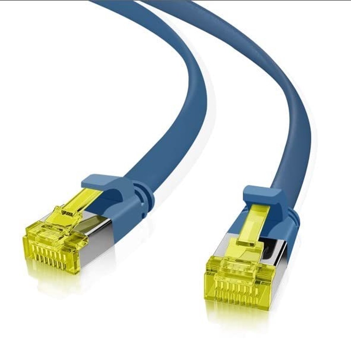 Ultra slim Patchkabel S/FTP Cat 6A blauw 10 M - Netwerkkabel - Computerkabel - Kabel