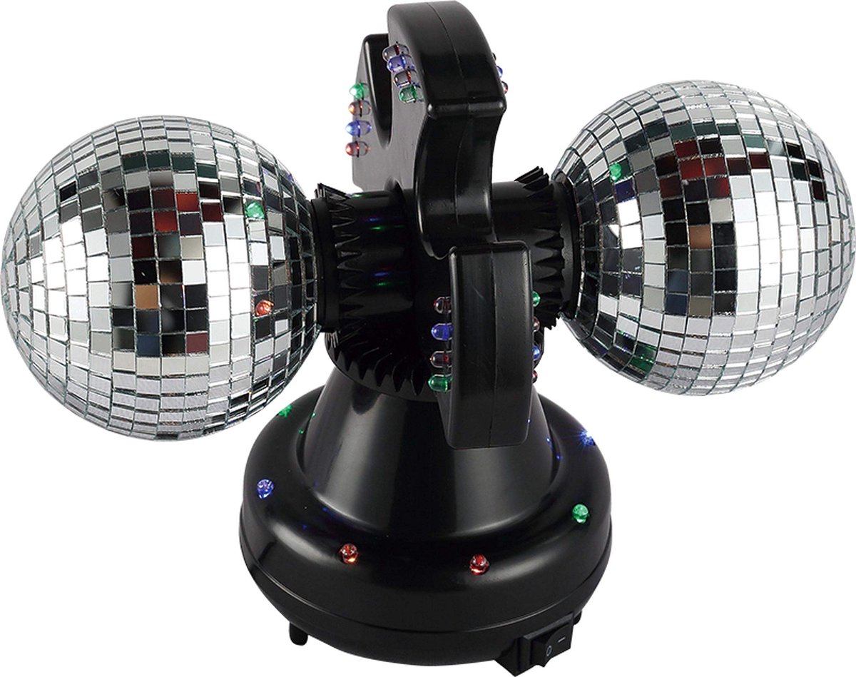 Goedkoopste Twin Mirror Ball Lamp Led (501114) /play Music Instruments /silver