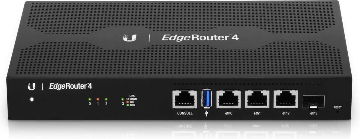Ubiquiti Networks EdgeRouter 4 bedrade router Gigabit Ethernet Zwart