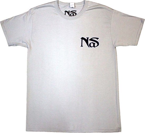 Nas - One Mic Heren T-shirt - XL - Grijs