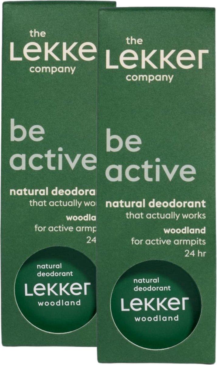 Goedkoopste The Lekker Company deodorant crème woodland duoverpakking