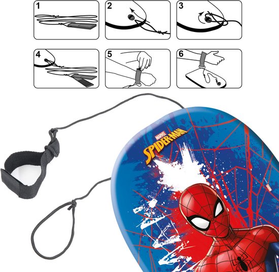 Mondo Toys SPIDERMAN Bodyboard – Surfplank Voor Kinderen, 84 Cm, Stevig & Vrolijk
