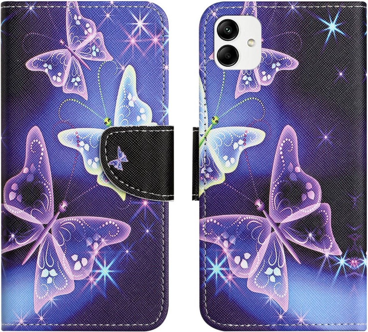 Coverup Hoesje - Geschikt voor Motorola Moto G54 Hoesje - Coverup Book Case - Vlinders