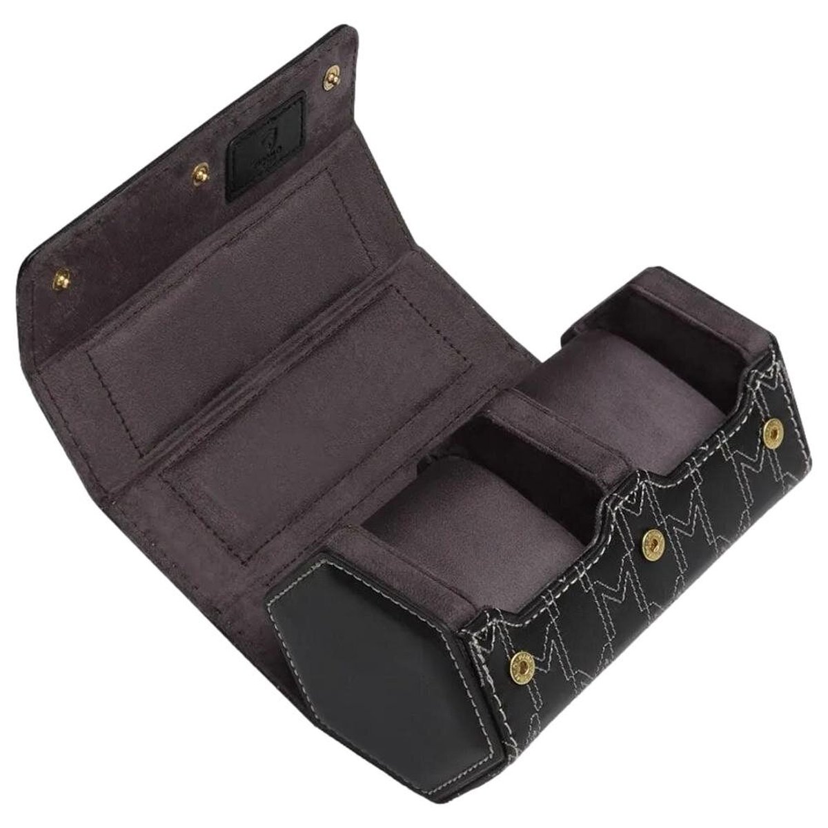 Modalo - 320211 - Uhrenrolle voor 2 Horloges - zwart - Sirius