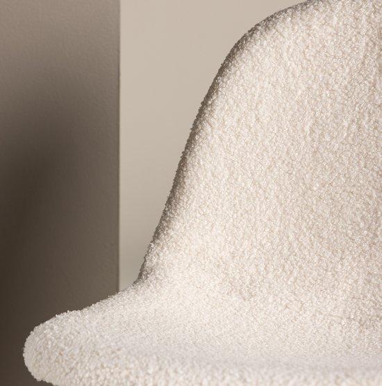 Nest living Thor Kinderstoel Wit - Teddystof - met Zwarte Poten - Voor Speelkamer - Stoeltje voor Kinderen - Kindermeubels - Teddystoel van Nest living — afbeelding 2