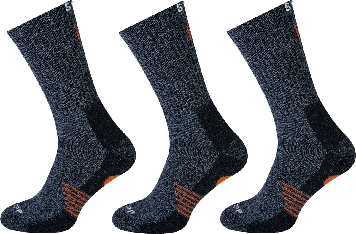 STAPP Wandelsokken Techno Bamboo 3 paar Dark Grijs