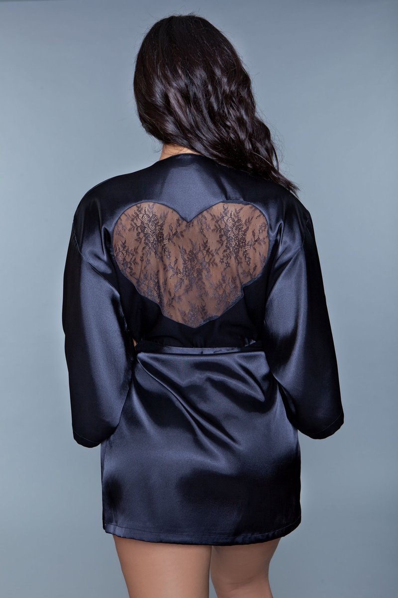 Goedkoopste Be Wicked - Amora - Kimono - Zwart - Maat L