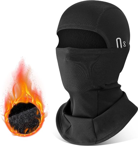 YONO Bivakmuts Sport - Balaclava Fleece - Ski Mask - Helm Muts - Motor - Fiets - Winter - Zwart