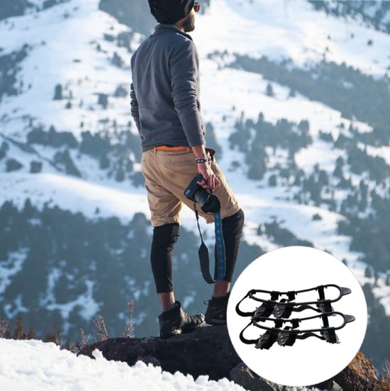 EWENYS Ijsspikes Voor Schoenen – 19 Punten, Antislip Voor Ijs En Sneeuw – Winter Wandelen En Bergsport