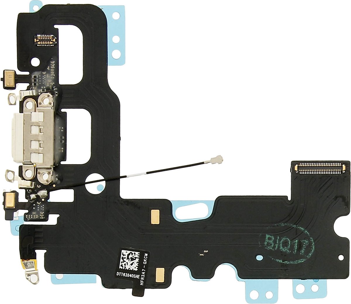 Avizar flexkabel + Oplaadstekker Geschikt voor Apple iPhone 7 Witte Connector, Wit