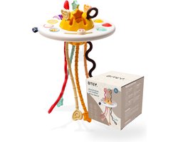 foto van Bitey - Baby Speelgoed - Montessori - Ontwikkeling - Fijne Motoriek - Hoogwaardige Kwaliteit - Baby's - Speelgoed - UFO Speelgoed - Kraamcadeau - 3 tot 24 Maanden