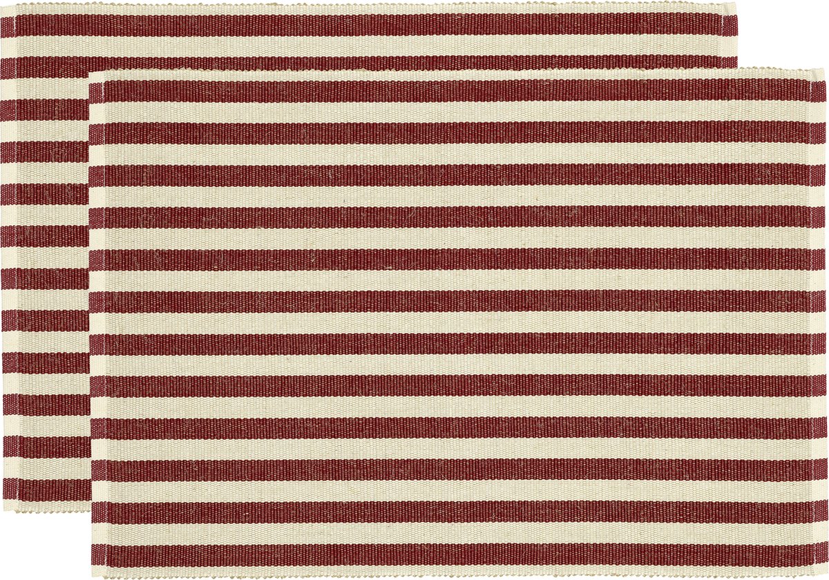 Södahl Statement Stripe Placemat 33 x 48 cm 2 stuks Red