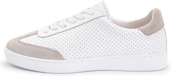 Anna Kern Suny 7020 Baskets de danse Femme - Semelle complète - Daim beige et cuir blanc - Salsa, Latin, Bachata, Kizomba - SUNY - beige blanc - 42