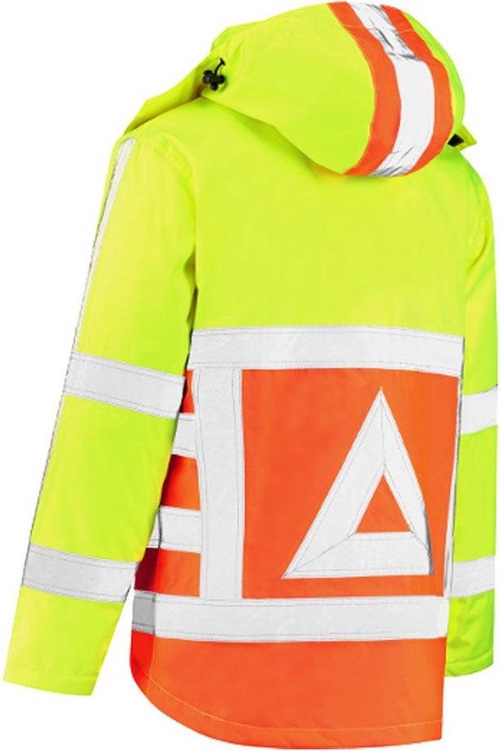 Parka contrôleur de la circulation 100% polyester jaune-orange taille XS