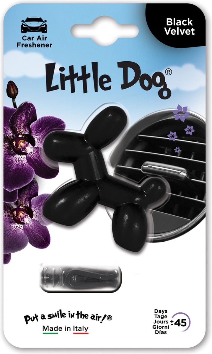 Goedkoopste Little Dog autogeur - Black Velvet - 45 dagen - autoluchtverFrisser