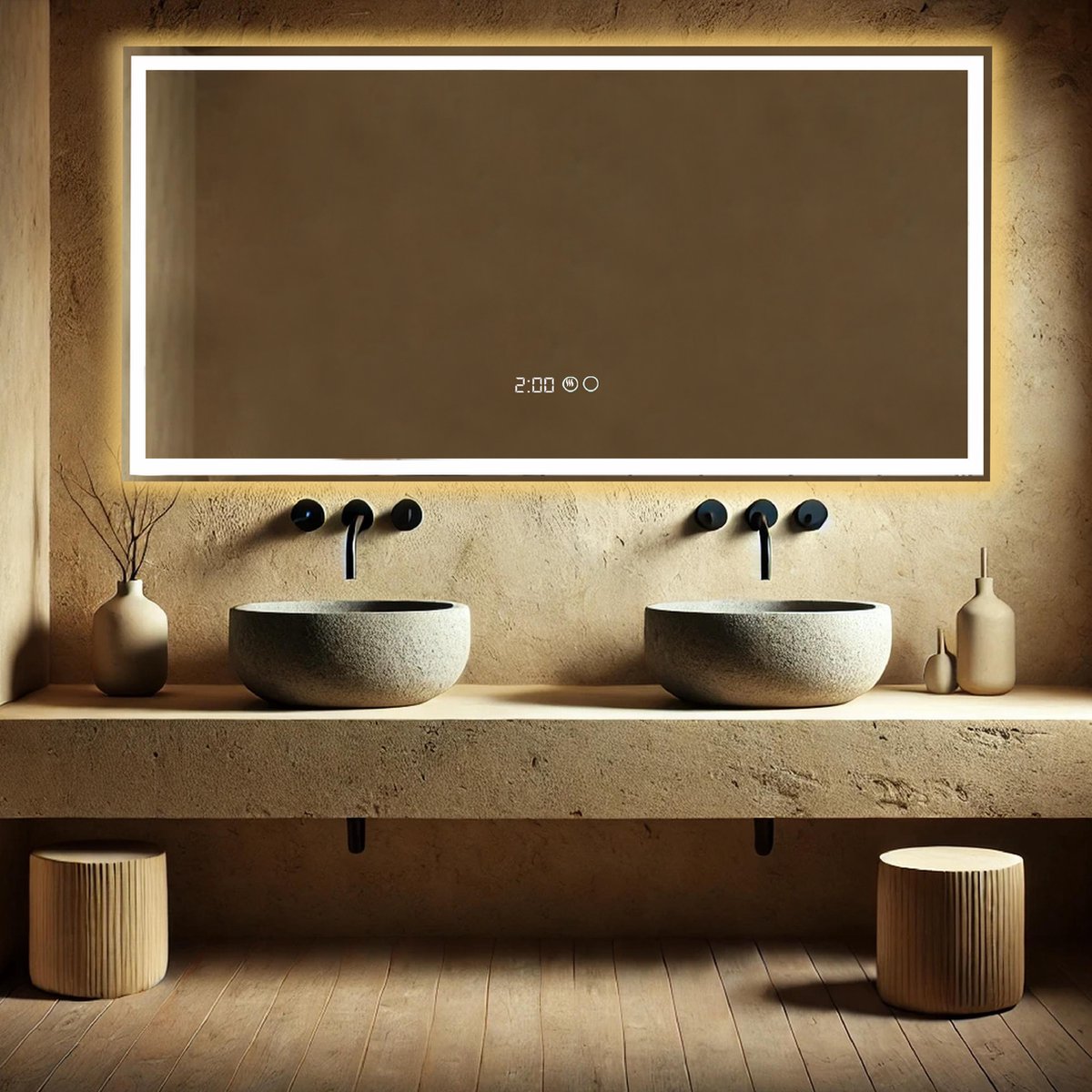 Lumoire® Spiegel Met Verlichting - 120 x 60 CM - Badkamerspiegel - Badkamer Spiegel