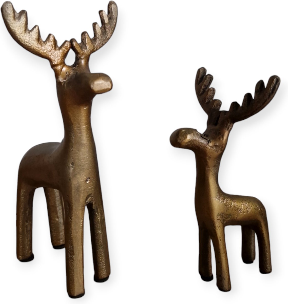 Home Society - Set/2 - Herten - Robuust staal - Goudkleurig