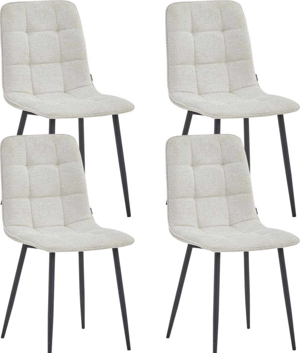 Colenis Ela Eetkamerstoel - Set Van 4 - Beige - Linnen - Design
