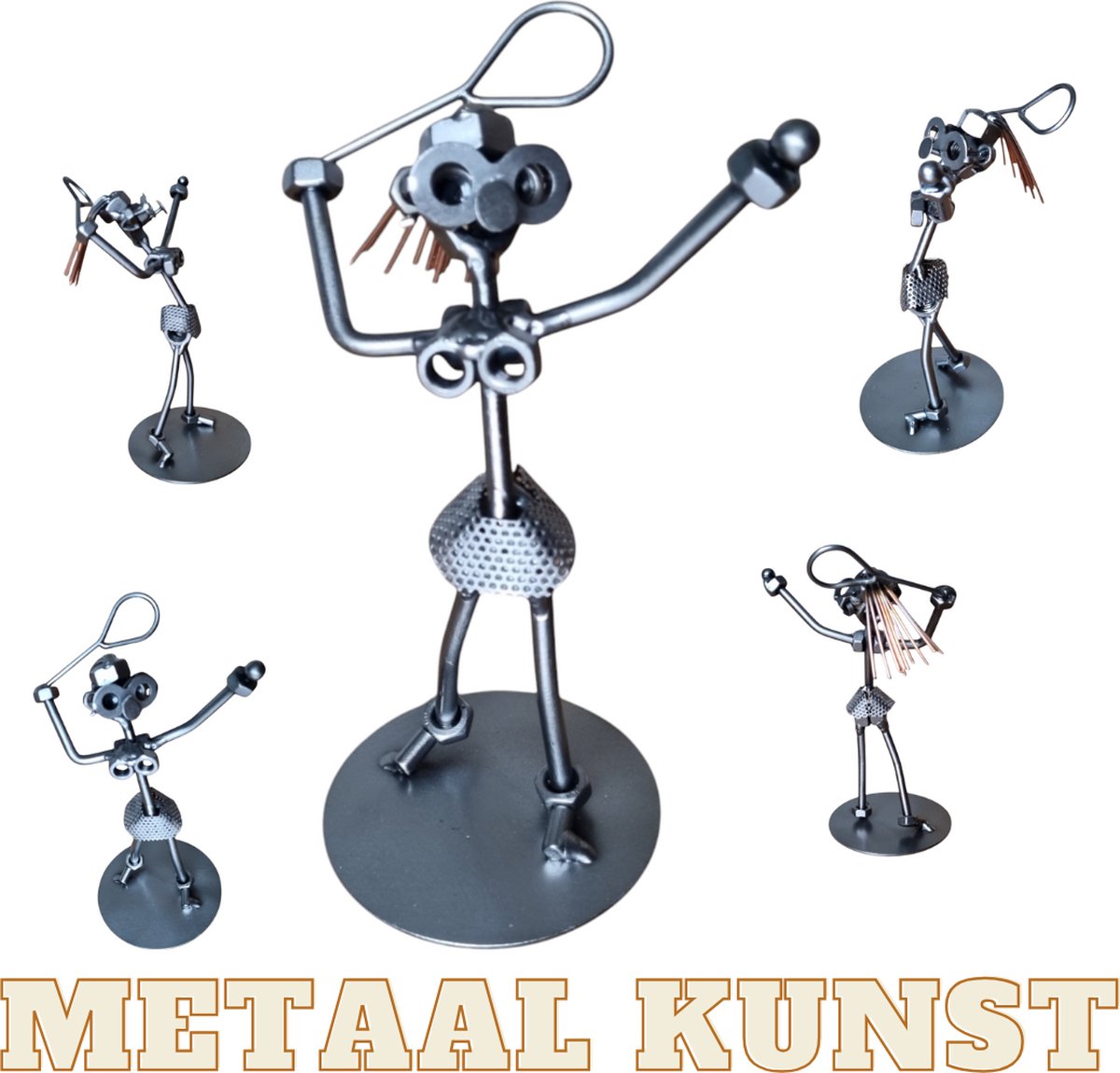Tennisster-metaal kunst-metaal beeld-sport-het best cadeau-uniek-verjaardag-tennis-sinterklas gift-kerst-geschenk