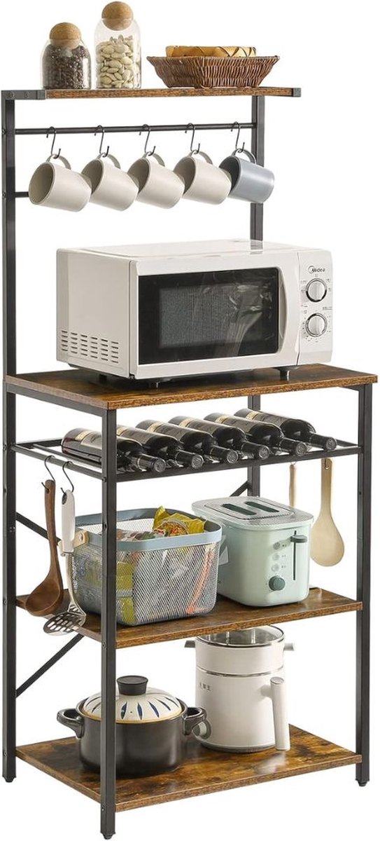 DD Magnetronkast - Keukenkast - Ovenkast - Magnetronrek - 90x40x83cm - Witte Esdoorn
